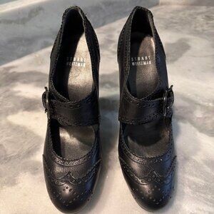 Stuart Weitzman Platform Mary Jane Block Heels